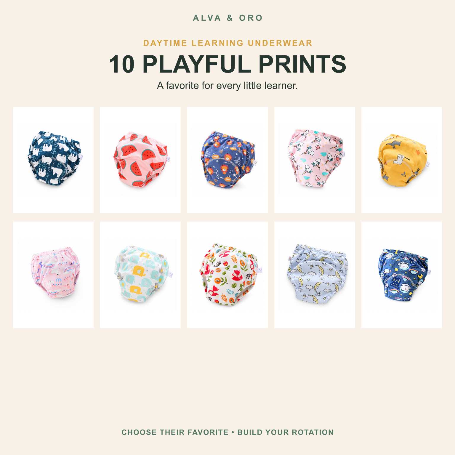 Collection of playful underwear prints