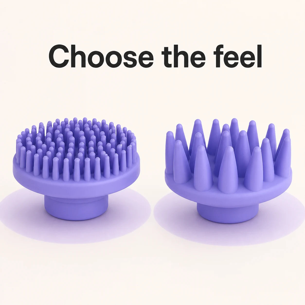 Short rounded silicone points beside longer rounded points