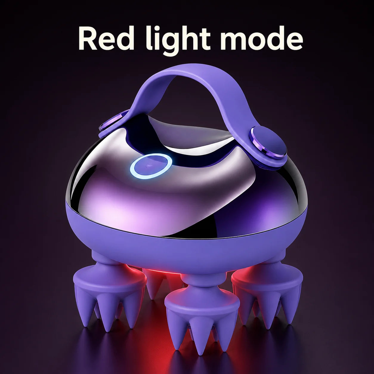 The red light option shown beneath Oro's four silicone heads