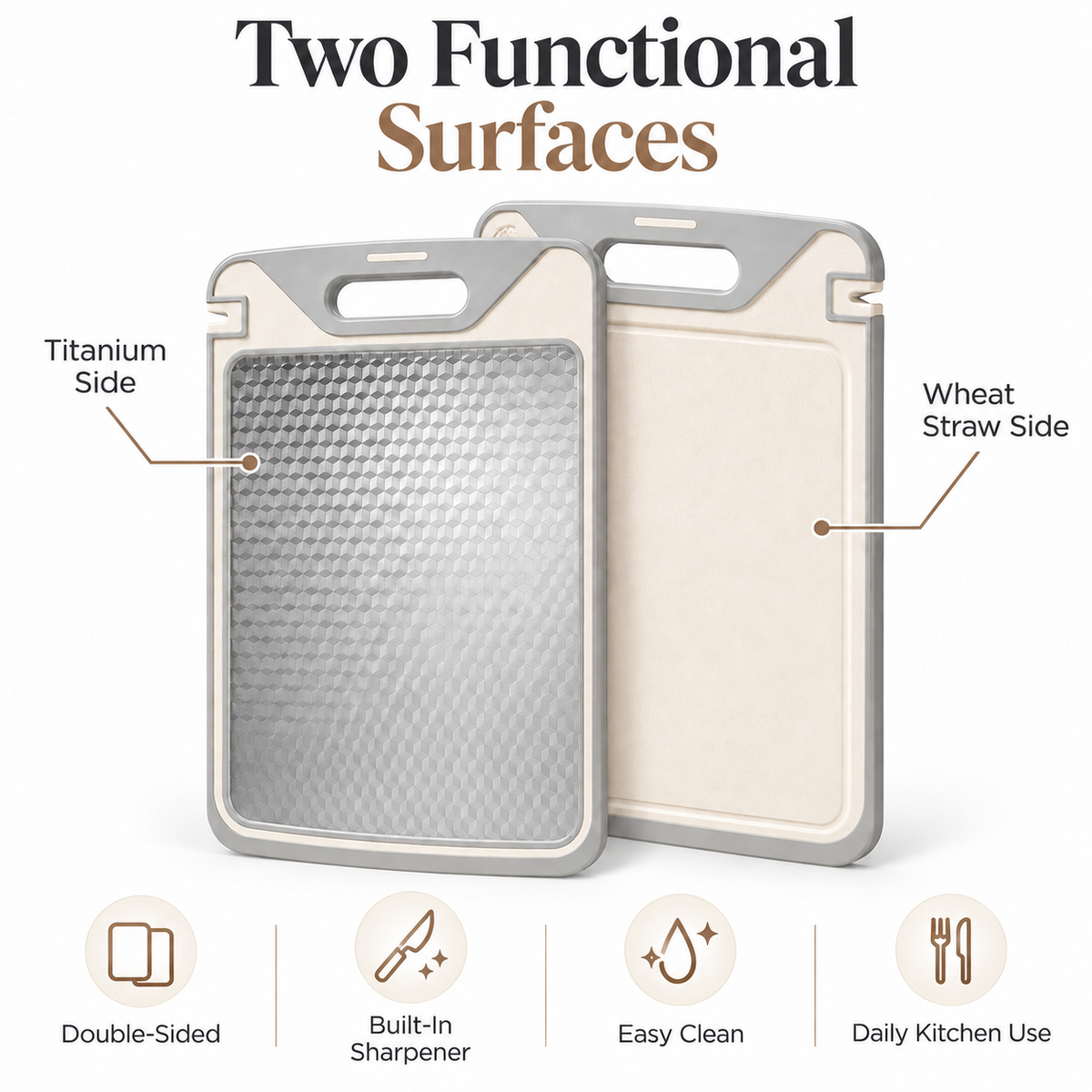 2-in-1 Titanium Cutting Board