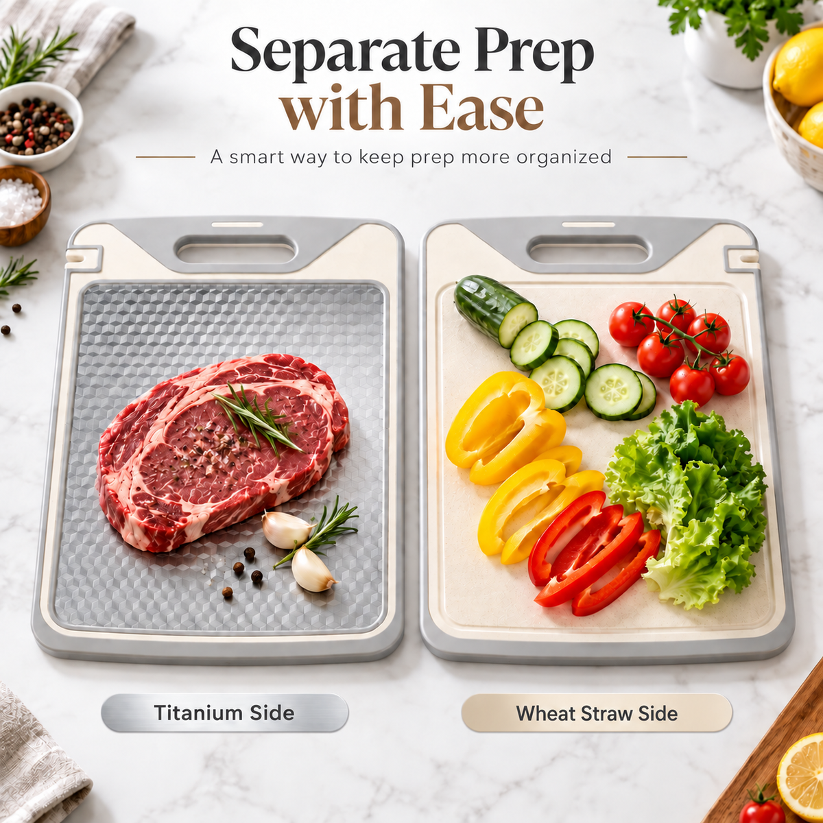 2-in-1 Titanium Cutting Board