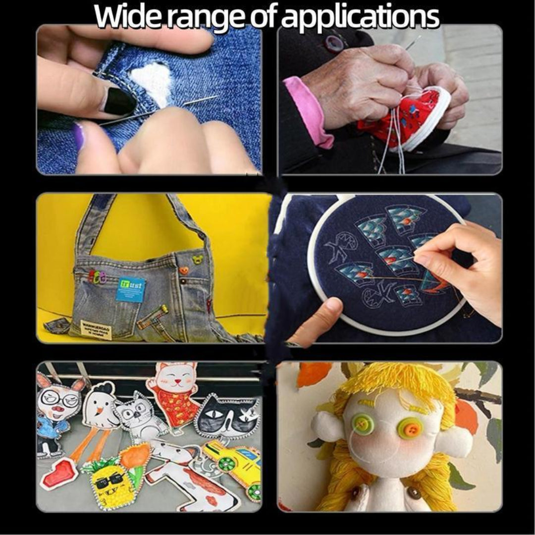 EasyThread Complete Sewing Kit - 34-Piece Set with Large-Eye Needles