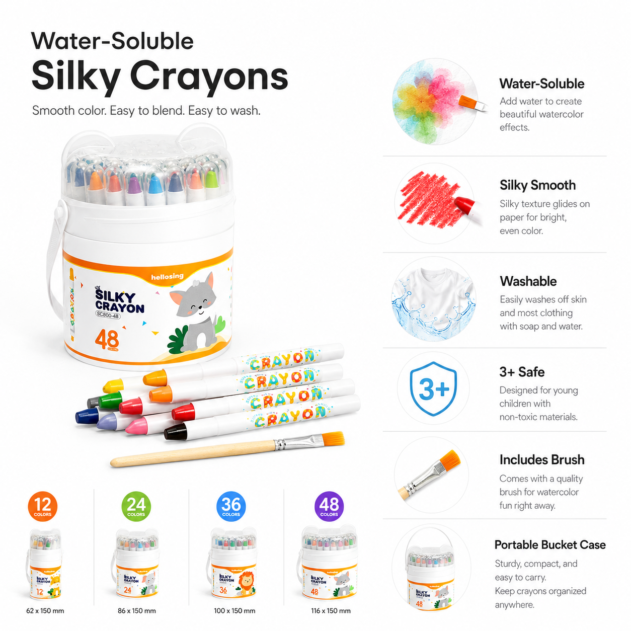 Kids Silky Crayons