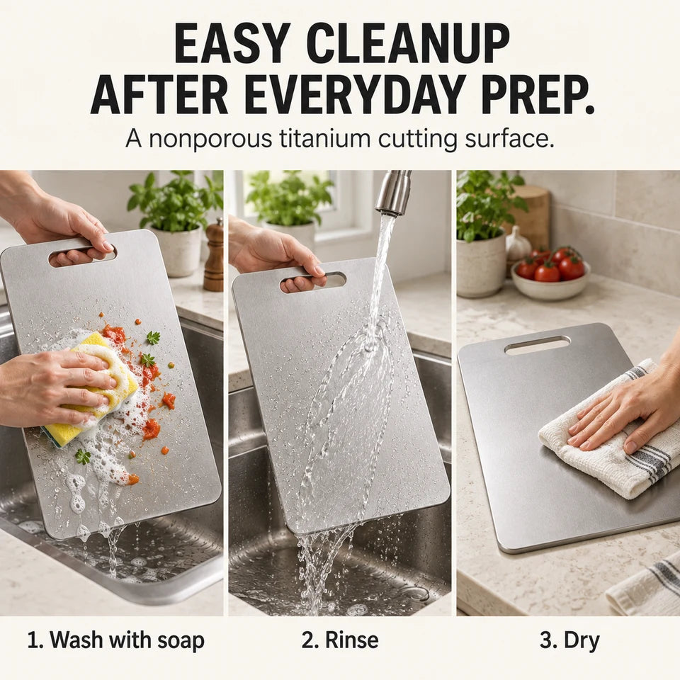 Wash with soap, rinse and dry